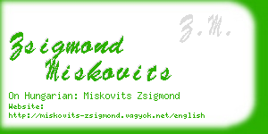 zsigmond miskovits business card
